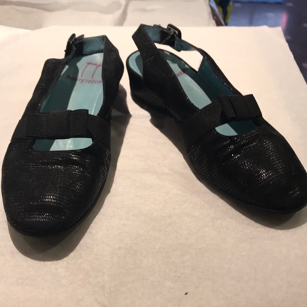 1 pr blk lizard lea sling bk